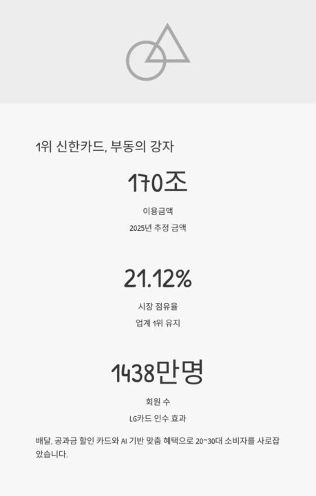 카드회사 이용금액 신한카드