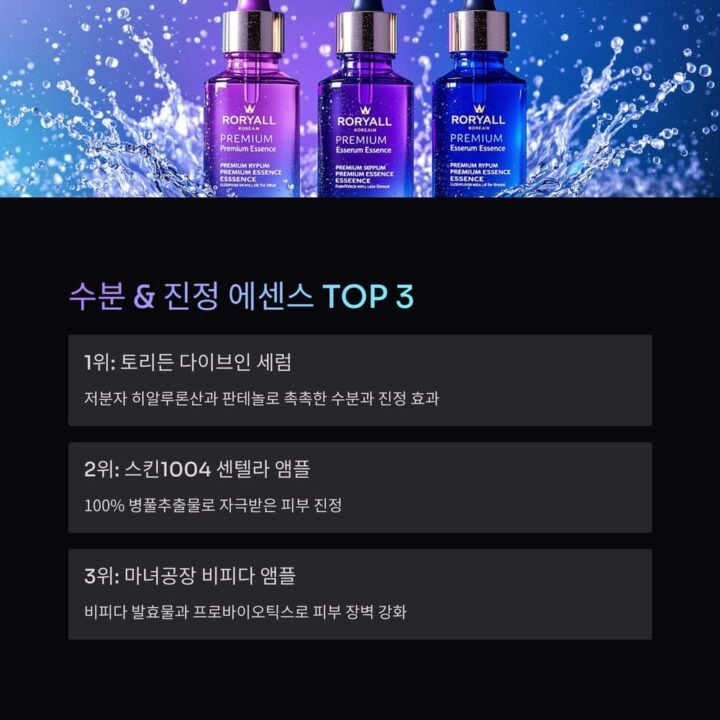 에센스 판매량 and TOP 3