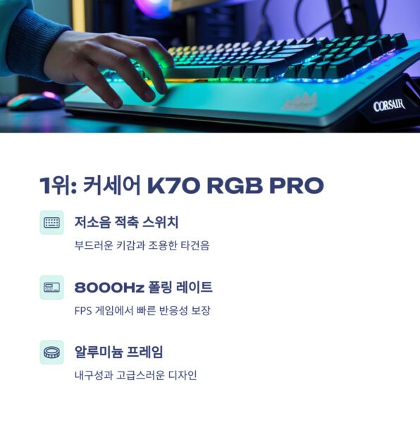 2025년 한국 게이밍 키보드 커세어
