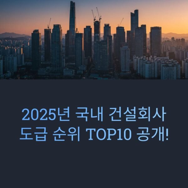국내 건설회사 도급 순위 TOP10