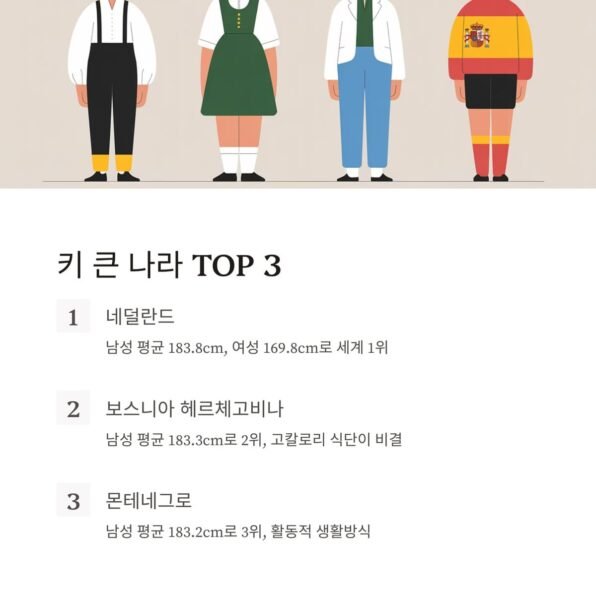 세계에서 평균키 큰 나라 1-3