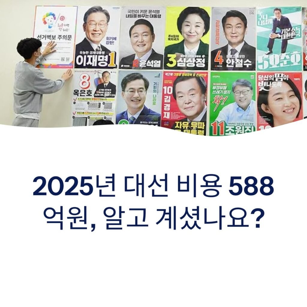 2025년 대통령선거 비용 588억 돈 없이 출마 가능한가