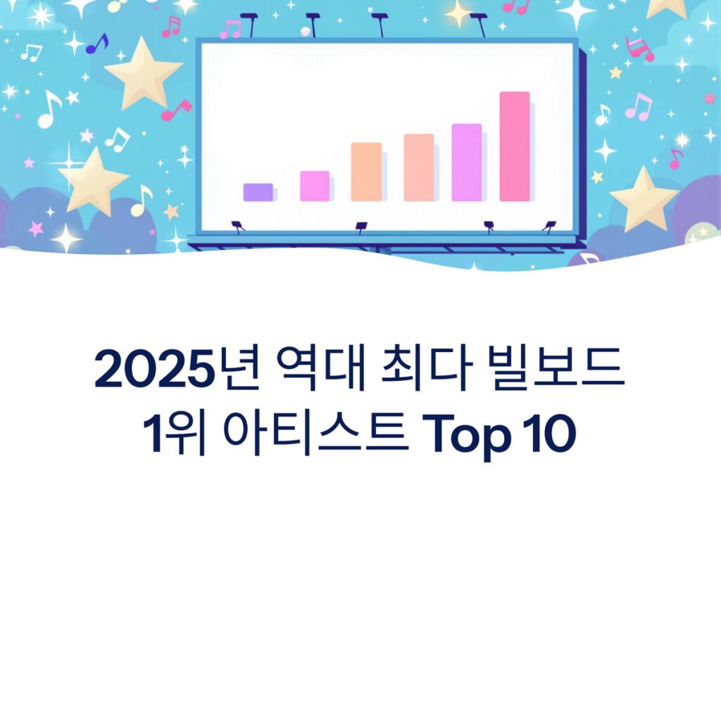 2025년 역대 최다 빌보드 1위 아티스트 Top 10 5 빌보드1위 top10