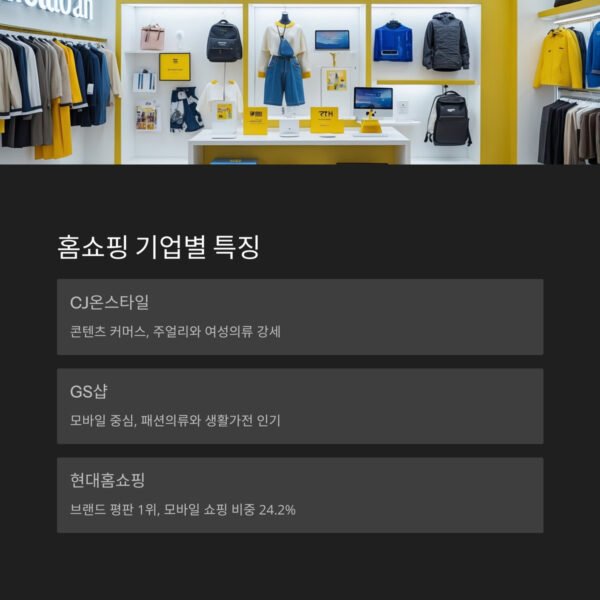 홈쇼핑 기업 매출액