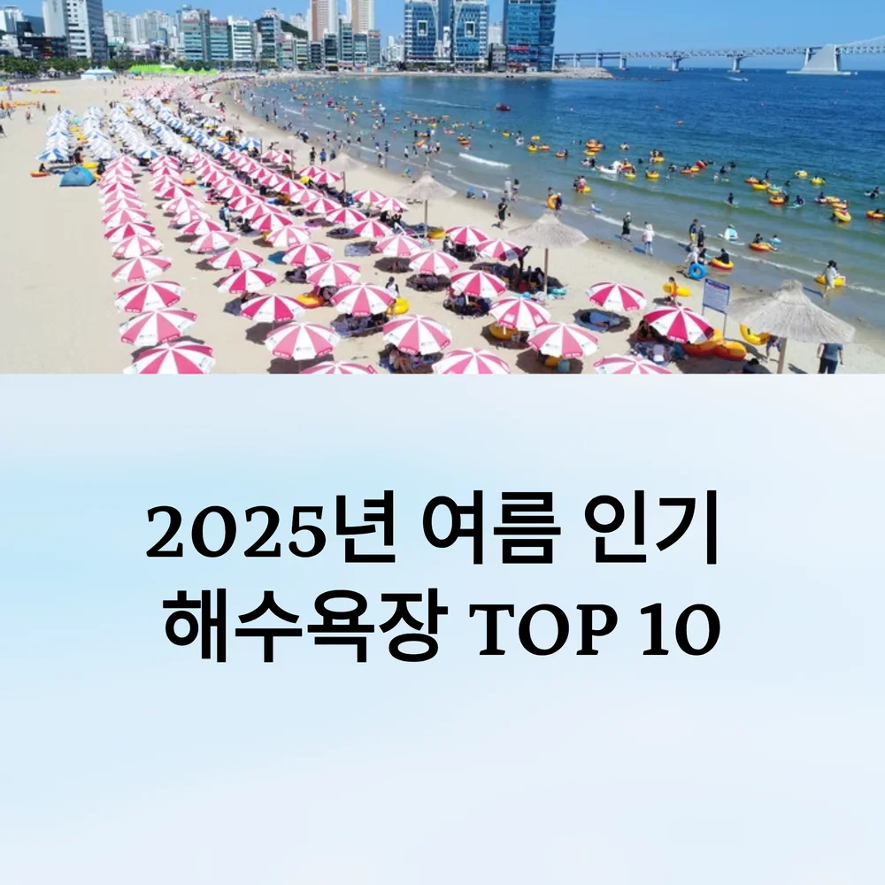SNS 대폭발! 2025년 여름 인기 해수욕장 TOP 10 완벽 정리