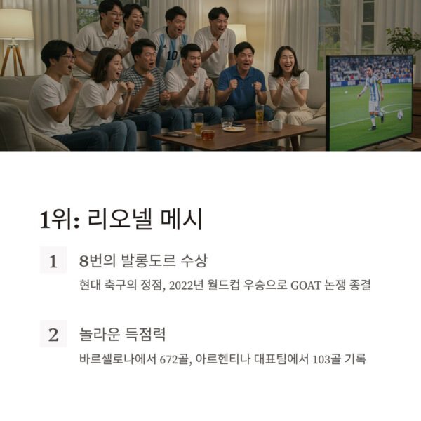 역대 최고의 축구 선수 전설메시