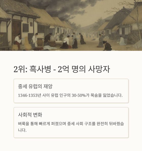 치명적인 전염병 흑사병