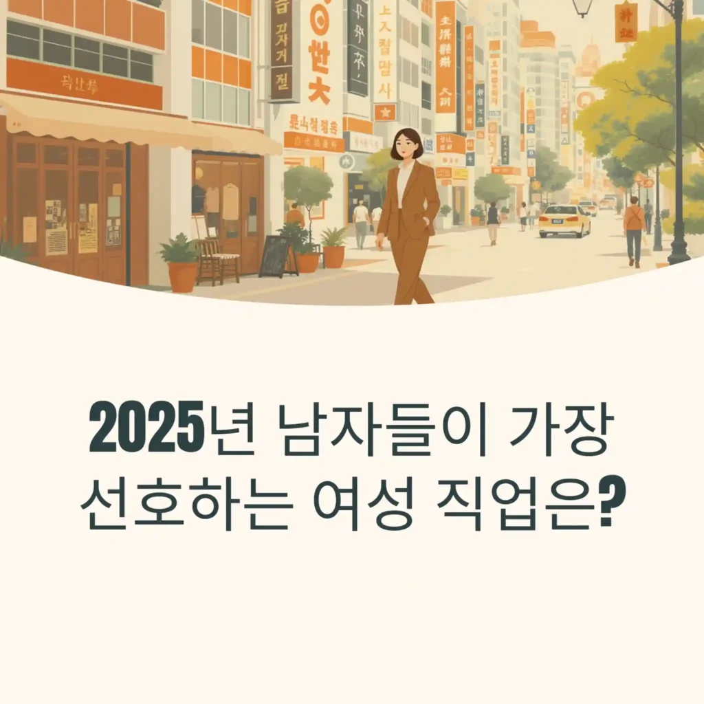 2025년 남자들이 가장 선호하는 여성 직업은?