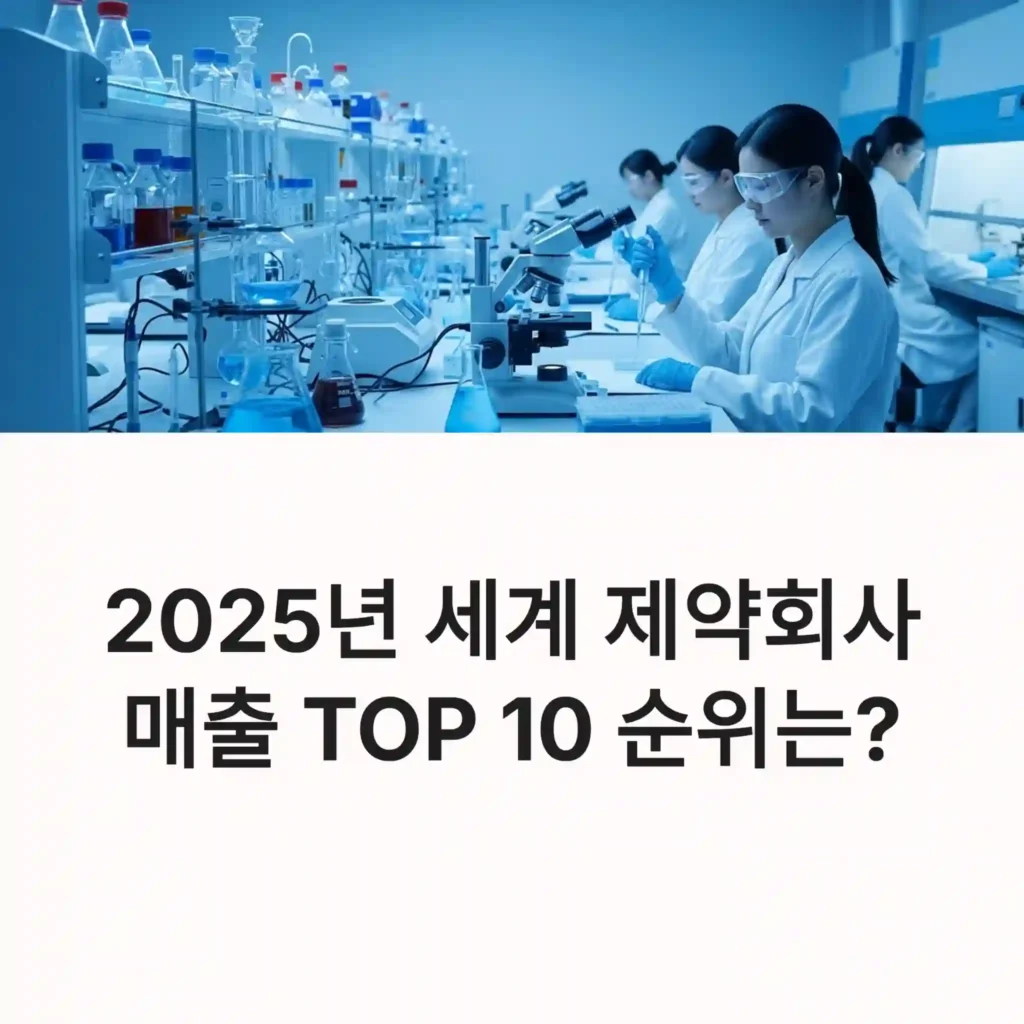 2025년 세계 제약회사 매출액 TOP 10! 글로벌 제약 시장의 최강자는 누구일까?