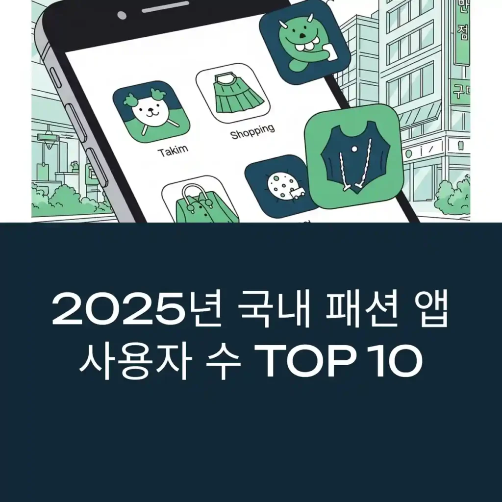 어떤 앱이 패션 시장을 휩쓸까? 2025년 국내 패션 앱 사용자 수 TOP 10!