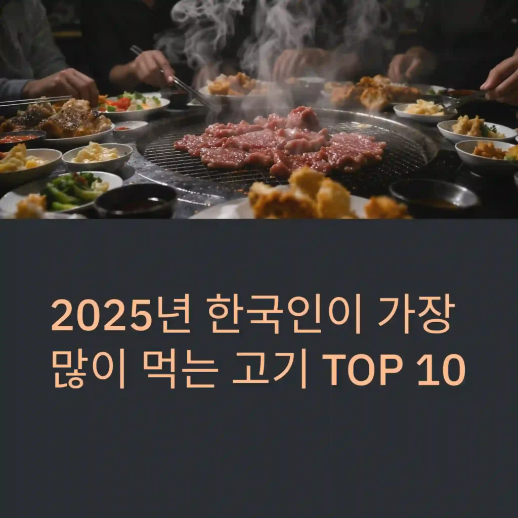 한국인이 가장 많이 먹는 고기 TOP 10