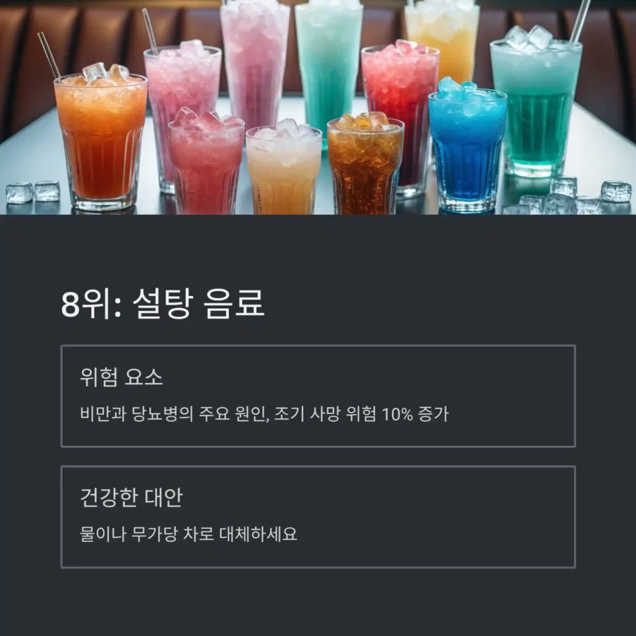 사망률 높이는 음식 설탕