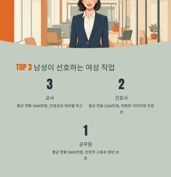 남자들이 가장 선호하는 여성 직업은 1