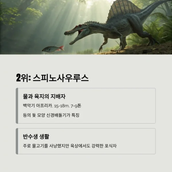 지구를 지배한 최강 육식공룡 TOP 2