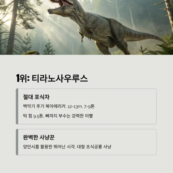 지구를 지배한 최강 육식공룡 TOP 1