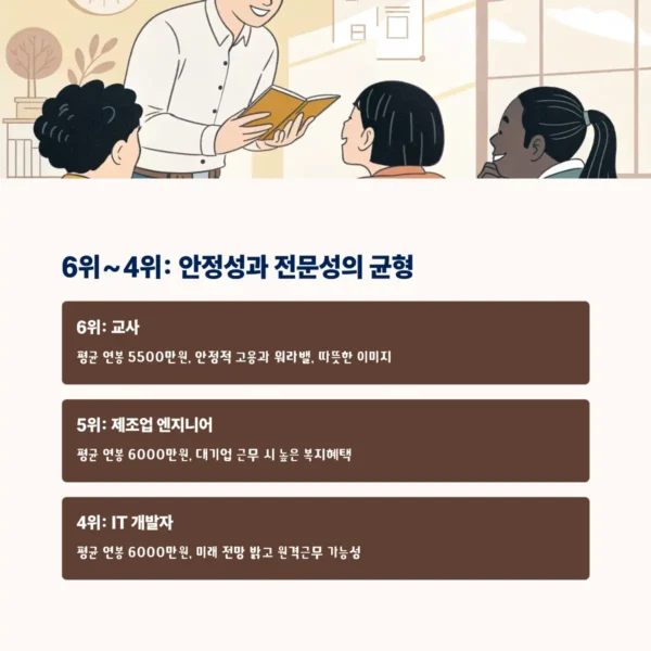 여자들이 좋아하는 남자 직업 TOP 10