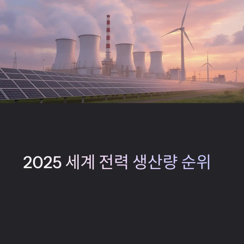 2025 세계 전력 생산량 순위