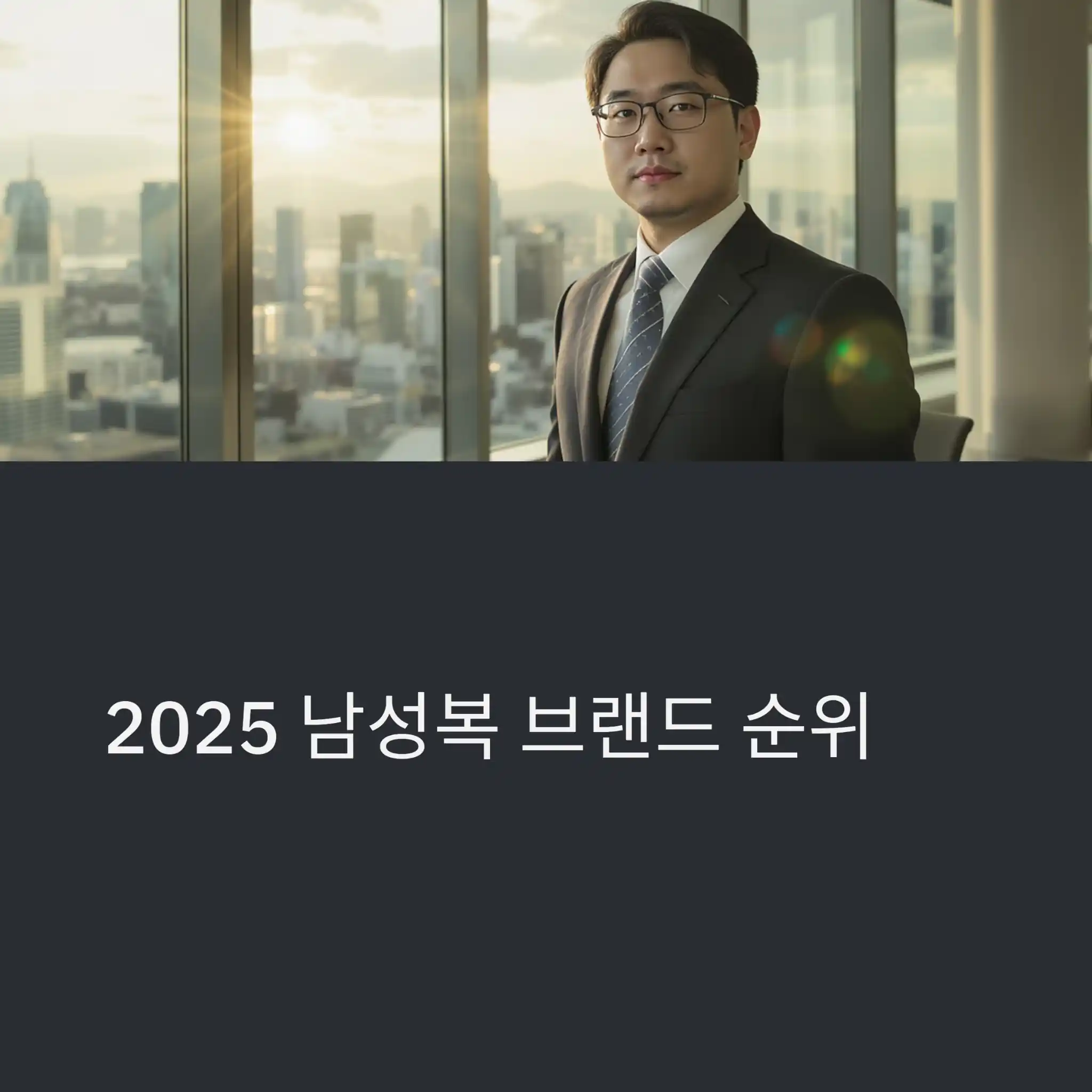 2025 남성복 브랜드 순위