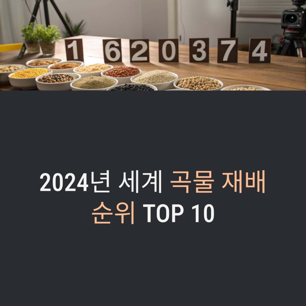 2025년 세계에서 가장 많이 재배되는 곡물 TOP 10