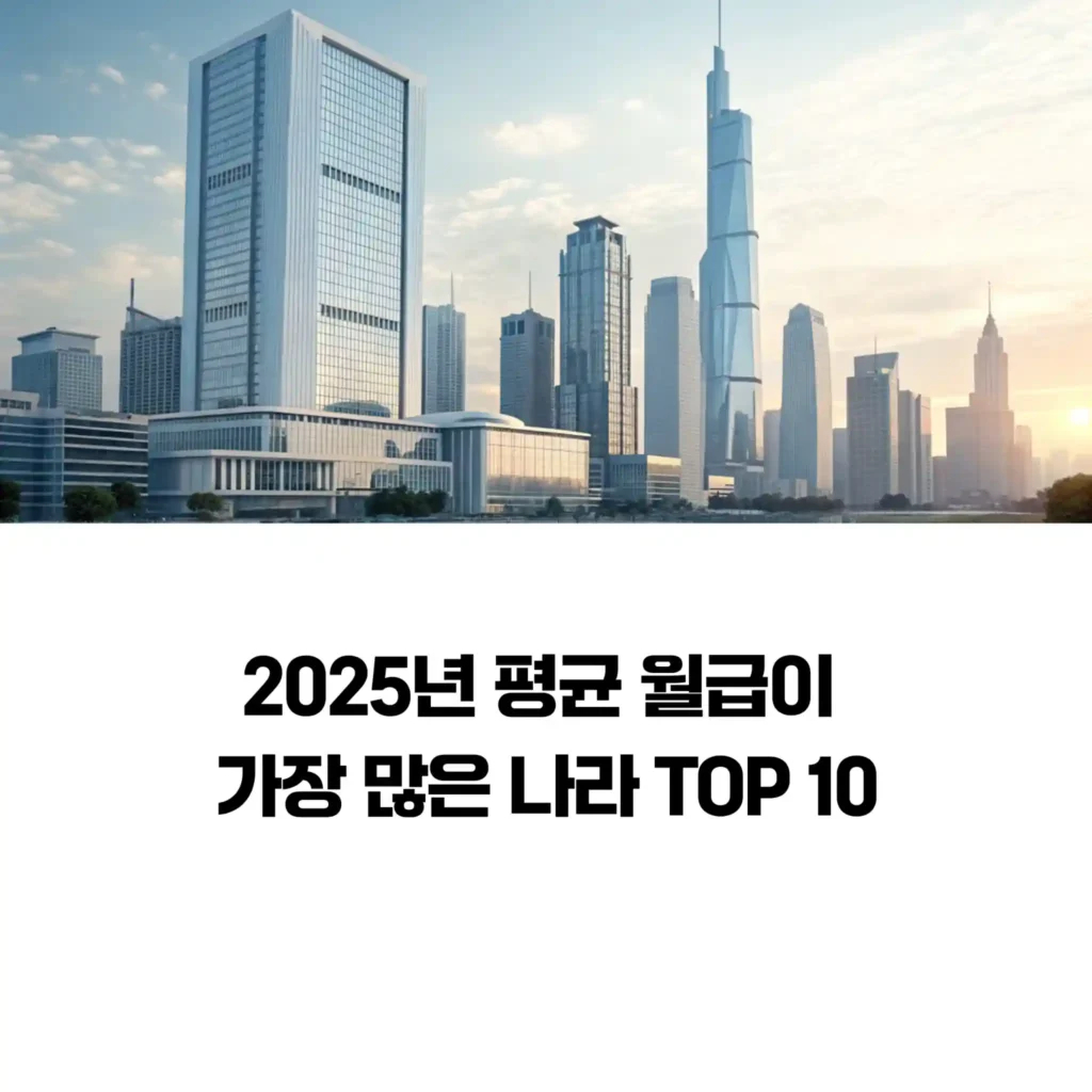 평균 월급이 가장 많은 나라 순위 top10