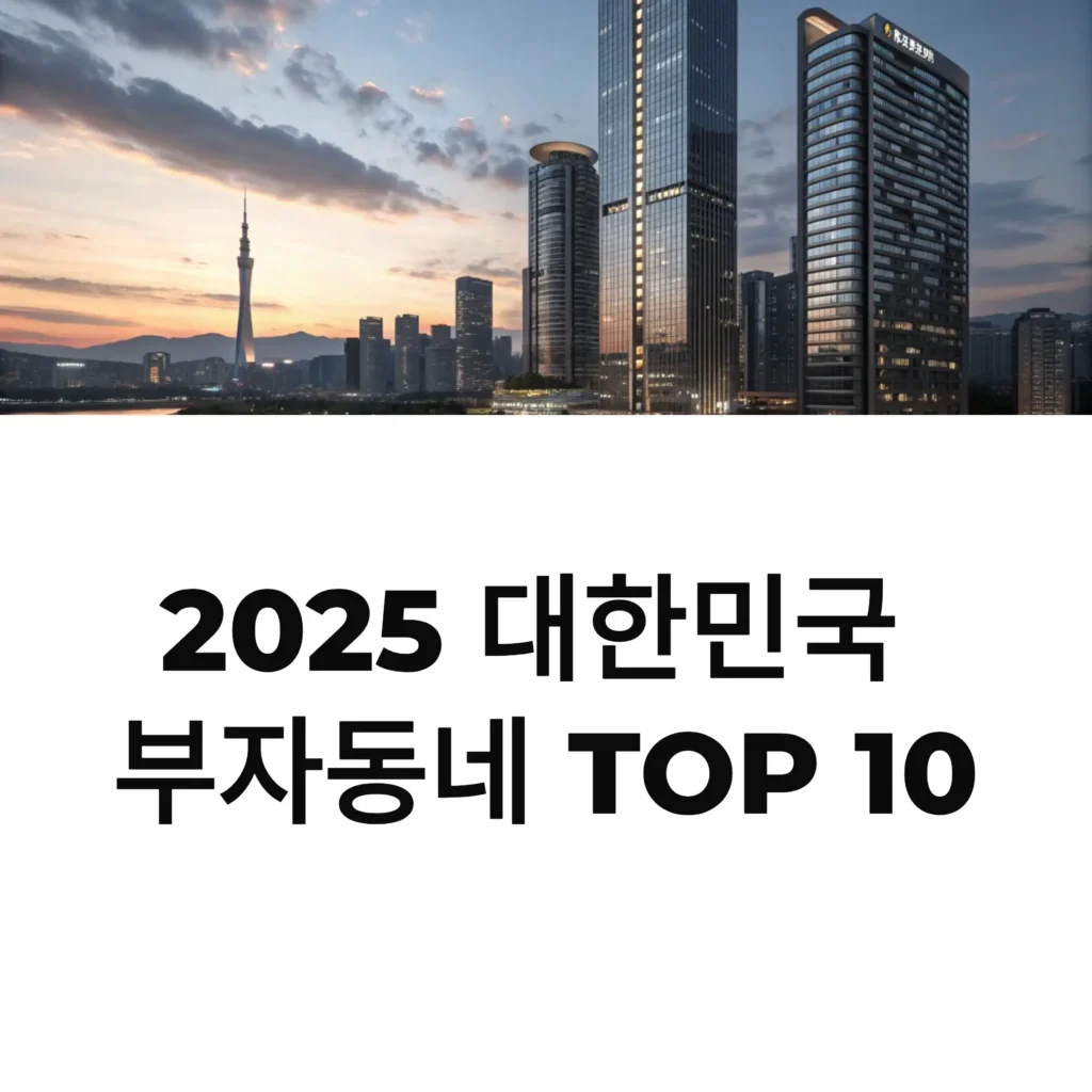 2025년 대한민국 부자동네 TOP 10! 강남을 넘어선 '찐부자'들의 거주지