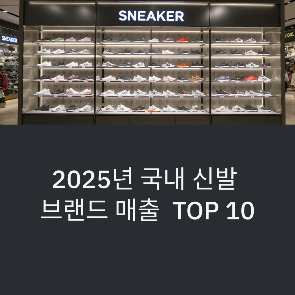 2025년 국내 신발 브랜드 매출 TOP 10