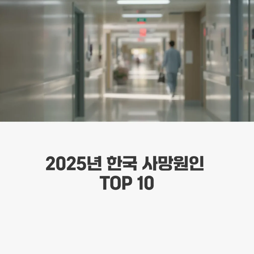 2025년 한국 사망원인 TOP 10, 암·자살의 위험 신호!