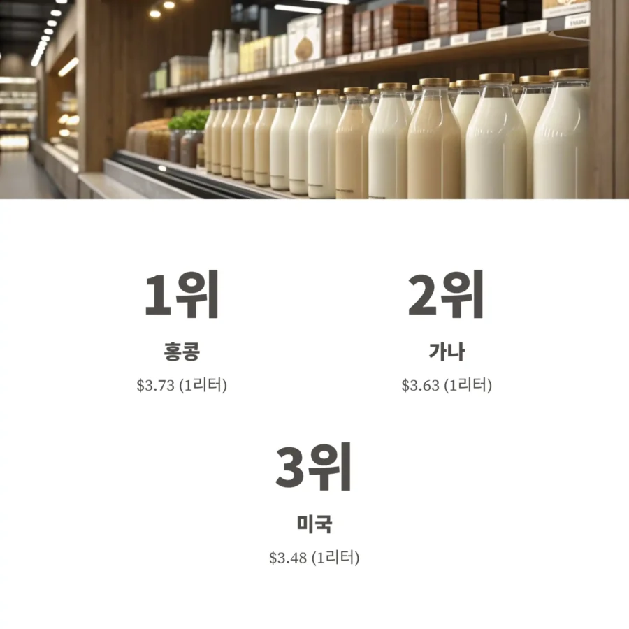 우유가 가장 비싼 나라 top 1